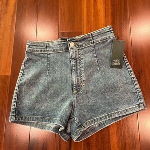 New‎ NWT Wild Fable Blue Highest Rise Shorts HighWaisted Denim Retro Jean Size 6